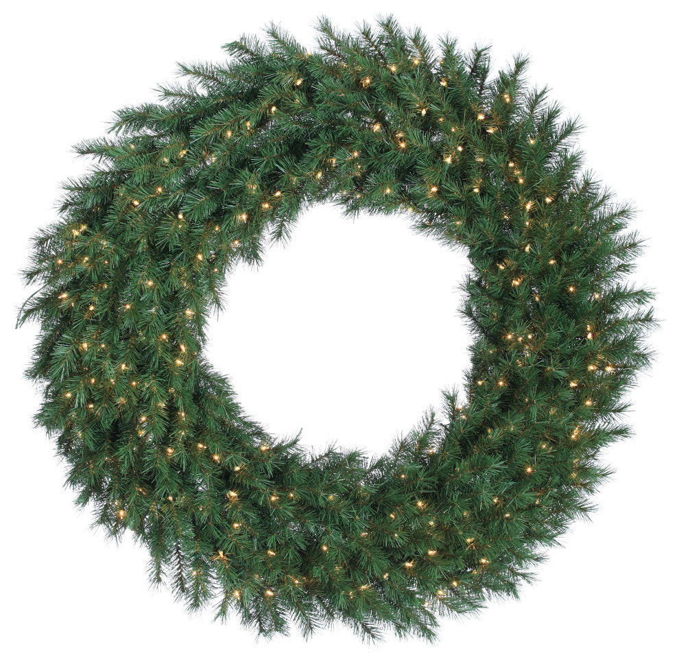 Aspen Spruce Wreath 48 in., 250 UL clear lights, 500 tips