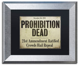 Color Bakery 'Prohibition' Art, Silver Frame, Black Matte, 14"x11"