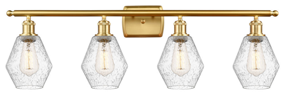 Innovations 516-4W-SG-G654-6 4-Light Bath Vanity Light, Satin Gold