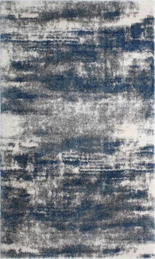 Noori Rug Shag Madison Blue/Grey Round Rug