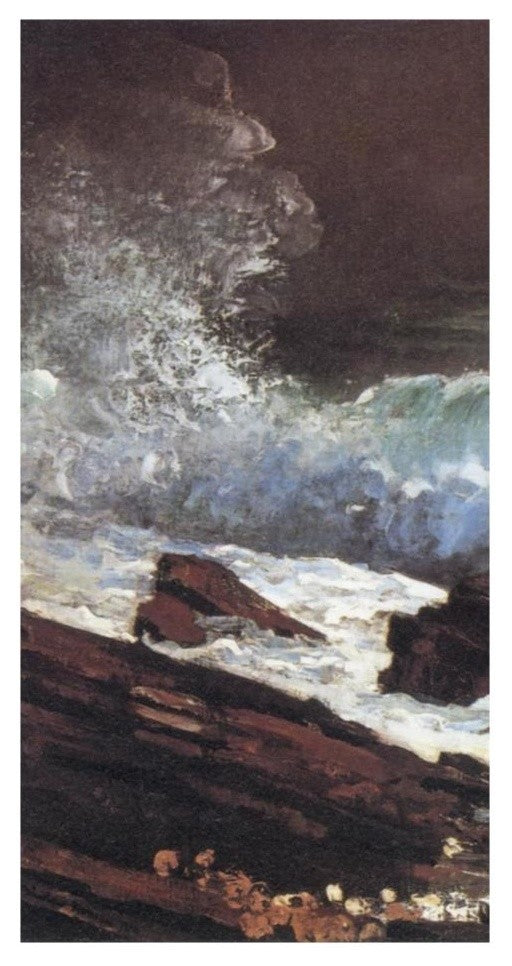 "Sunlight On The Coast (left)" Digital Paper Print by Winslow Homer, 14"x26"