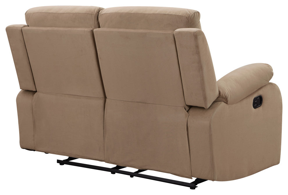 Axel Contemporary Microfiber Recliner, 3-Piece Set, Beige