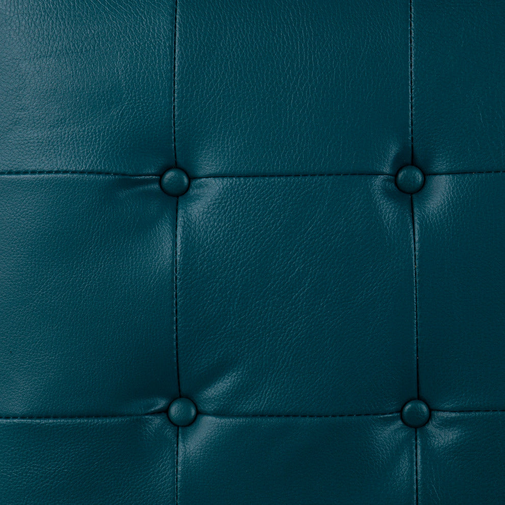 Syston Upholstered Cocktail Ottoman - Blue