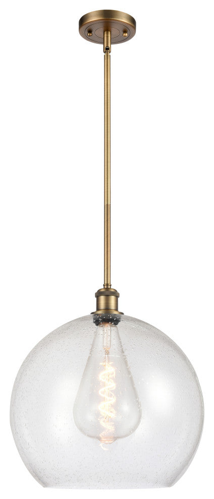 Innovations 516-1S-BB-G124-14-LED 1-Light Pendant, Brushed Brass