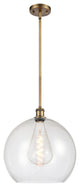 Innovations 516-1S-BB-G124-14-LED 1-Light Pendant, Brushed Brass