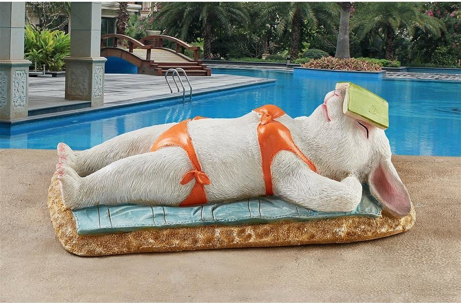 Beach Bunny Garden Statue