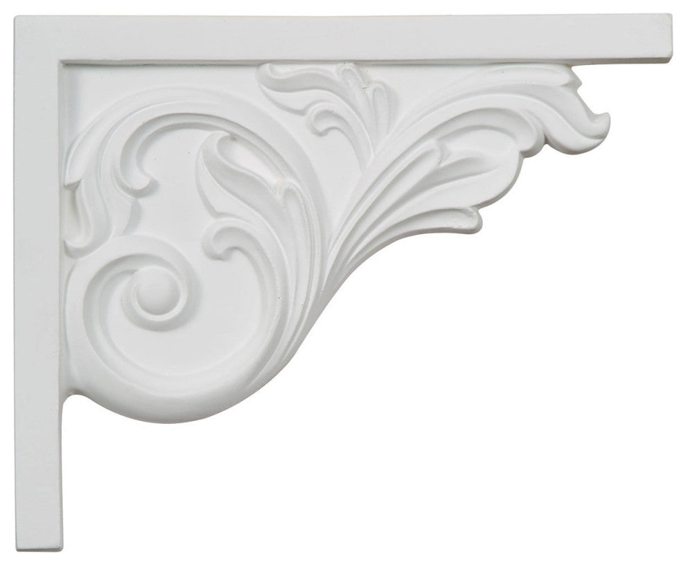 8 3/4"W x 7 5/8"H x 5/8"D Bremen Acanthus Stair Bracket, Right