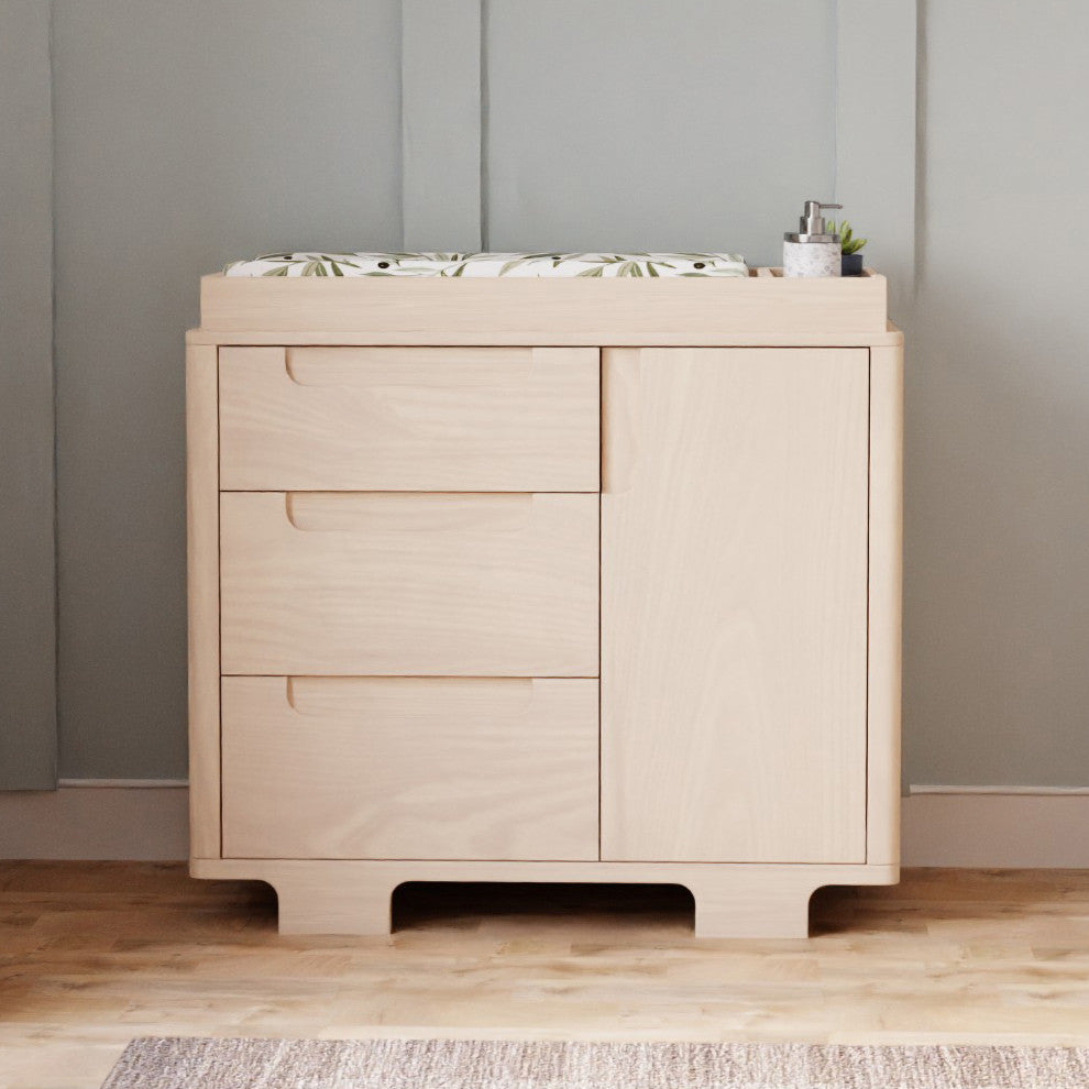 Yuzu 3-Drawer Changer Dresser, Washed Natural