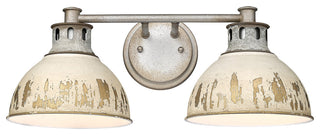 Golden Lighting 0865-BA2 AI Kinsley 2 Light 19"W Vanity Light - Aged Galvanized