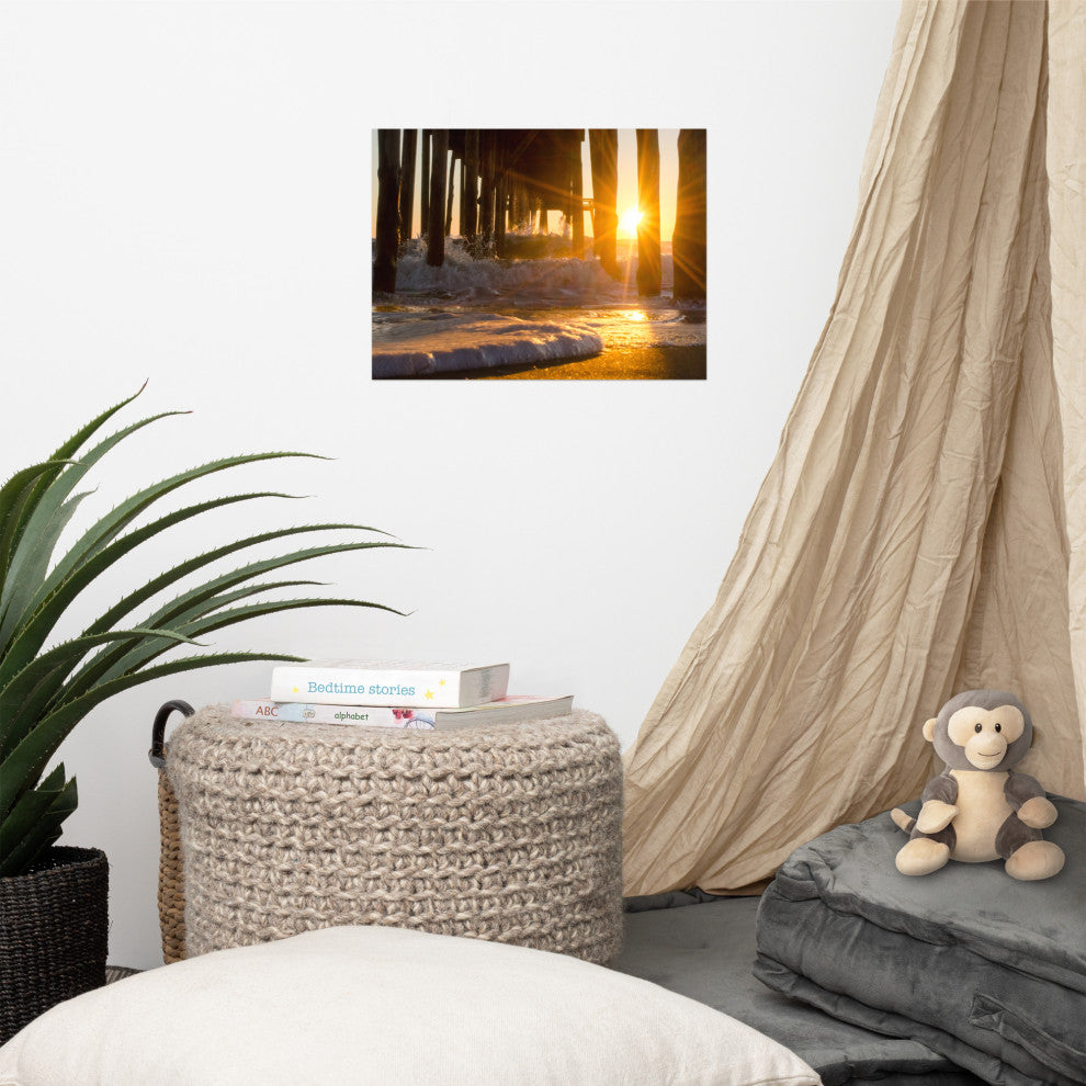 Sea Foam In The Sunlight Landscape Photo Unframed Wall Art Print, 12" X 16"