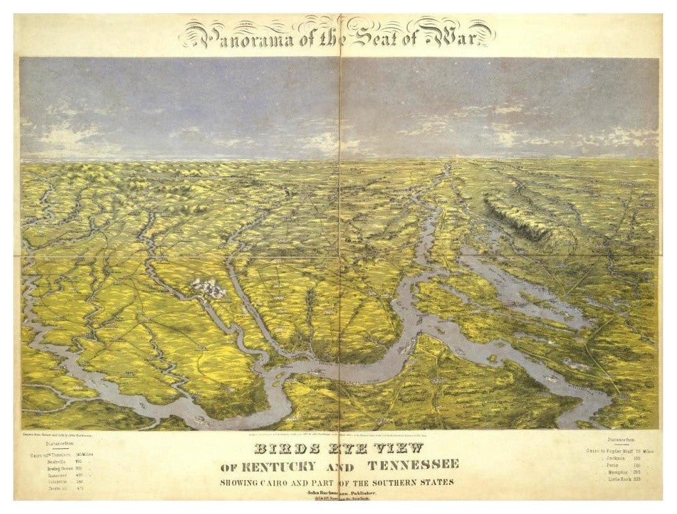 "Kentucky and Tennessee, 1861" Digital Paper Print by John Bachmann, 32"x25"