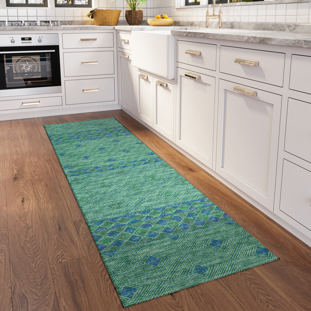 Indoor/Outdoor Sedona SN1 Irish Machine Washable 2'3" x 7'6" Runner Rug