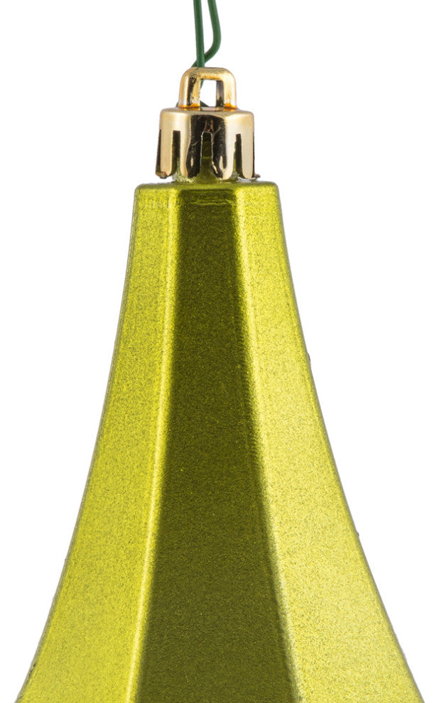 Vickerman Mc191073D 8" Lime Candy Finish Diamond Finial Ornament, Pack of 2