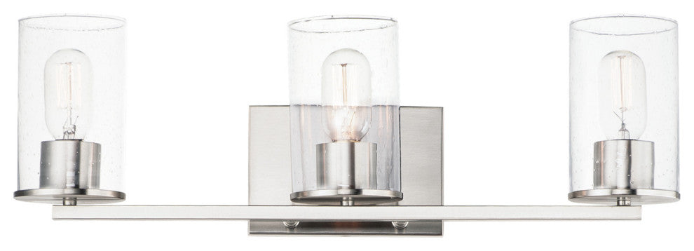 Maxim 11843CD Sleek 3 Light 24"W Bathroom Vanity Light - Satin Nickel