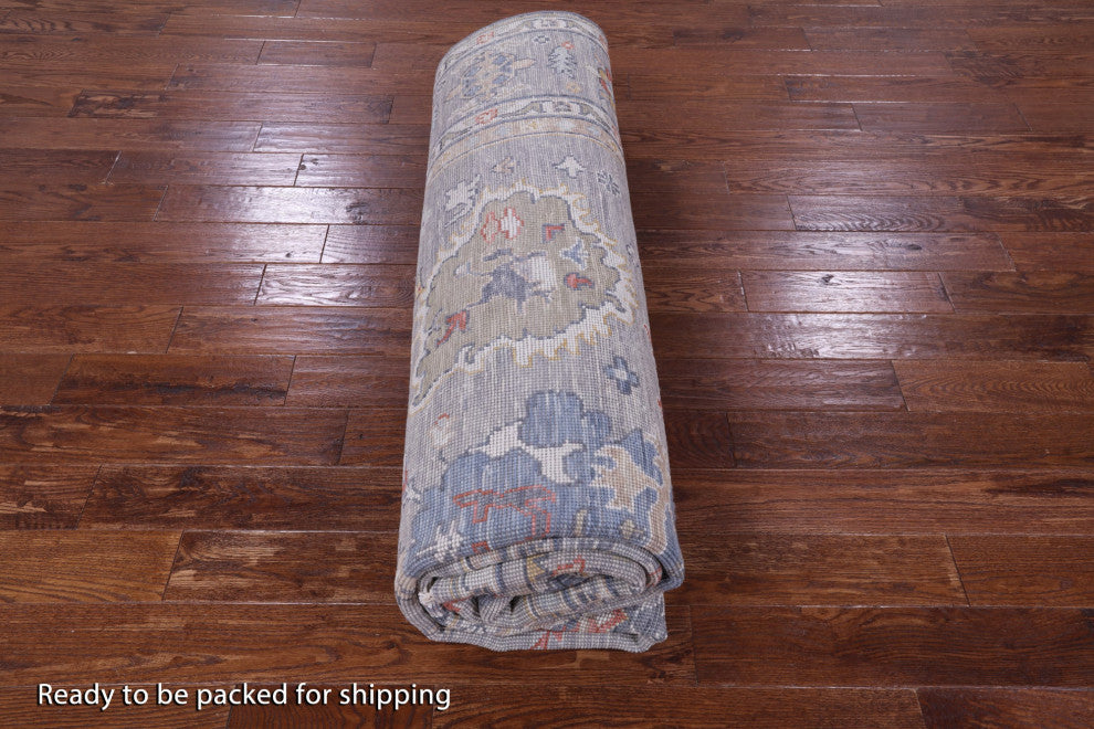 9' 0" X 12' 0" Turkish Oushak Hand-Knotted Wool Rug - Q13424