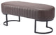 Accent Chair Bench, Faux Vinyl Leather, Steel, Vintage Brown, Black, Lounge