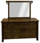 Rustic Barn Wood Style Timber Peg 6-Drawer, Driftwood, Dresser and Mirror