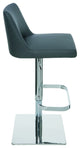 Rome Naugahyde Adjustable Bar/Counter Stool, Gray