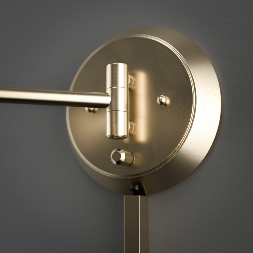 Kenroy 21009AB 1-Light Swing Arm Wall Lamp, Metro