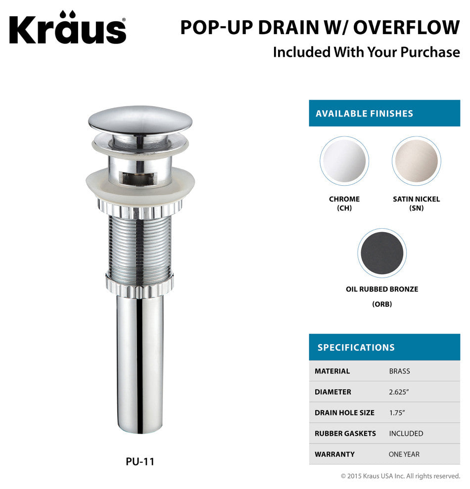 Elavo Ceramic Square Vessel White Sink, Overflow Drain Satin Nickel