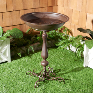 Safavieh Orian Bird Bath, Rustic Brown