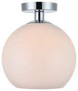 Elegant Baxter 1-Light Chrome Flush Mount