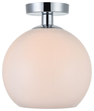 Elegant Baxter 1-Light Chrome Flush Mount