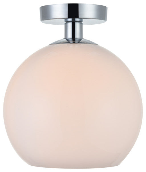 Elegant Baxter 1-Light Chrome Flush Mount