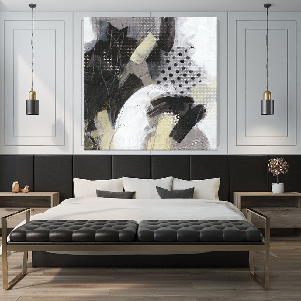 "Tonal Gesture IV" Fine Art Giant Canvas Print, 54"x54"