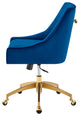 Computer Work Desk Chair, Blue Navy, Velvet, Modern, Home Business Office