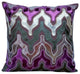 Purple Decorative Pillow Covers 18"x18" Faux Leather, Purple Lava