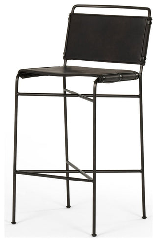 Wharton Stool-Distressed Black-Bar