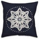 Navy Medallion 2 18x18 Spun Poly Pillow