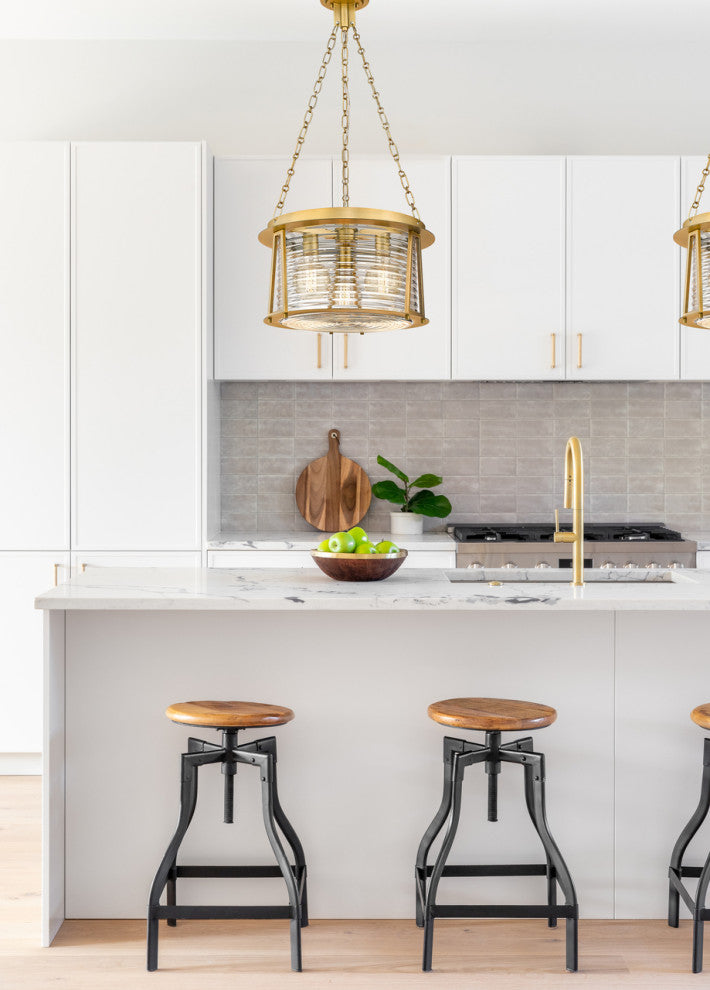 Z-LITE 3-Light Pendant, Rubbed Brass