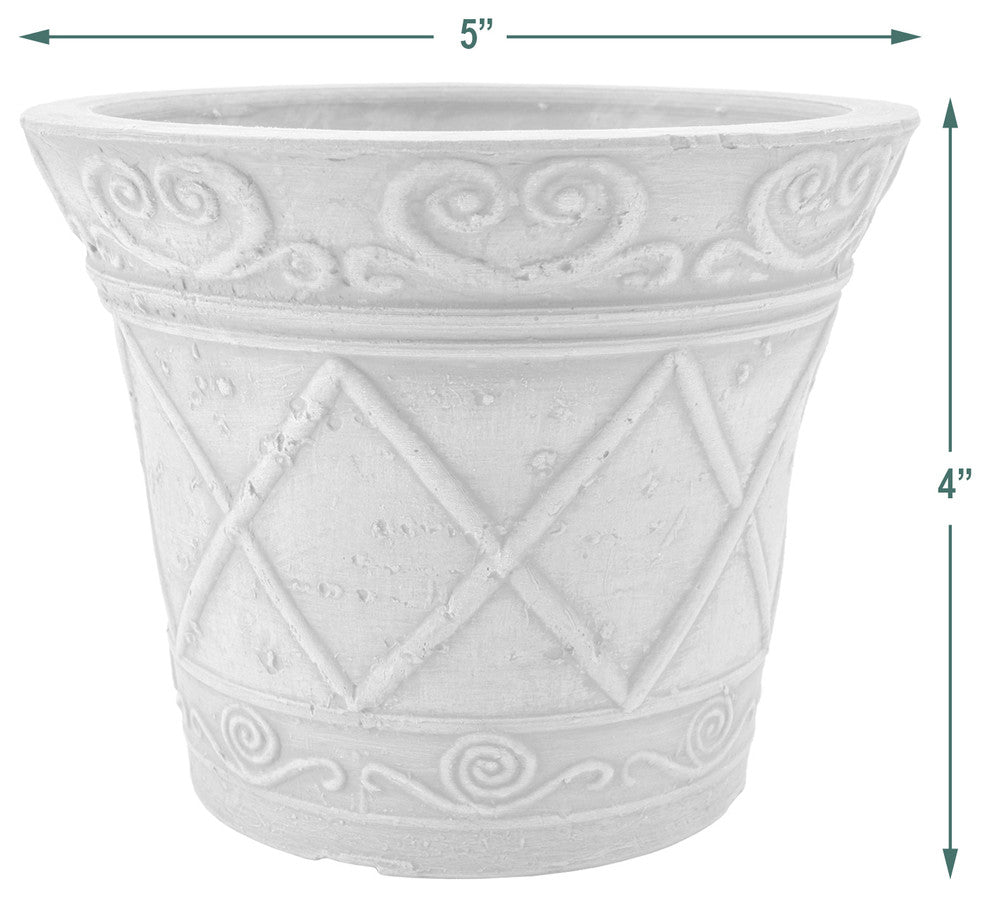 Scroll Grower Pot, Taupe