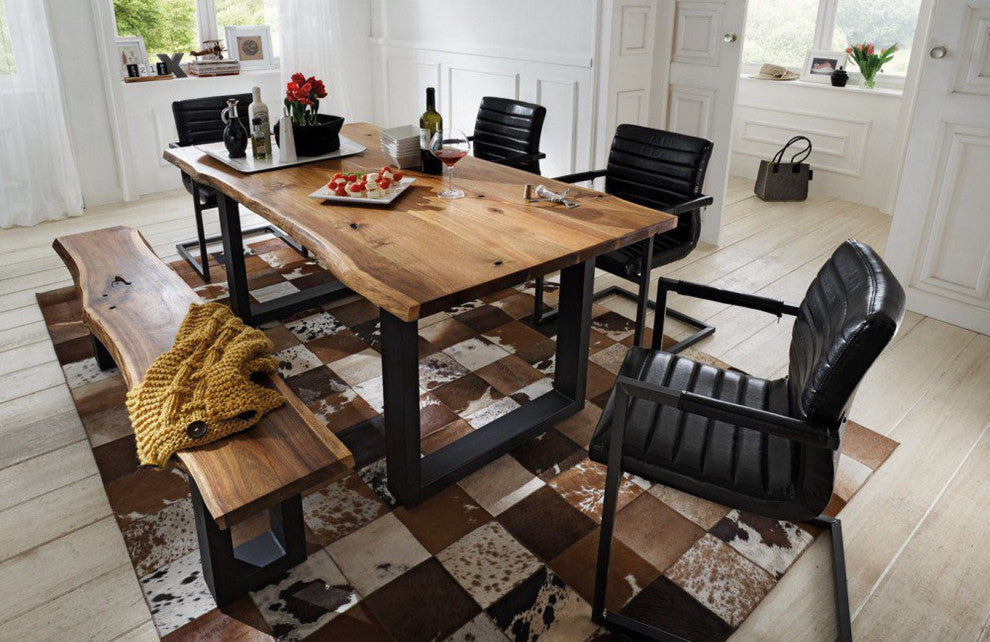 Modrest Taylor Large Live Edge Wood Large Dining Bench
