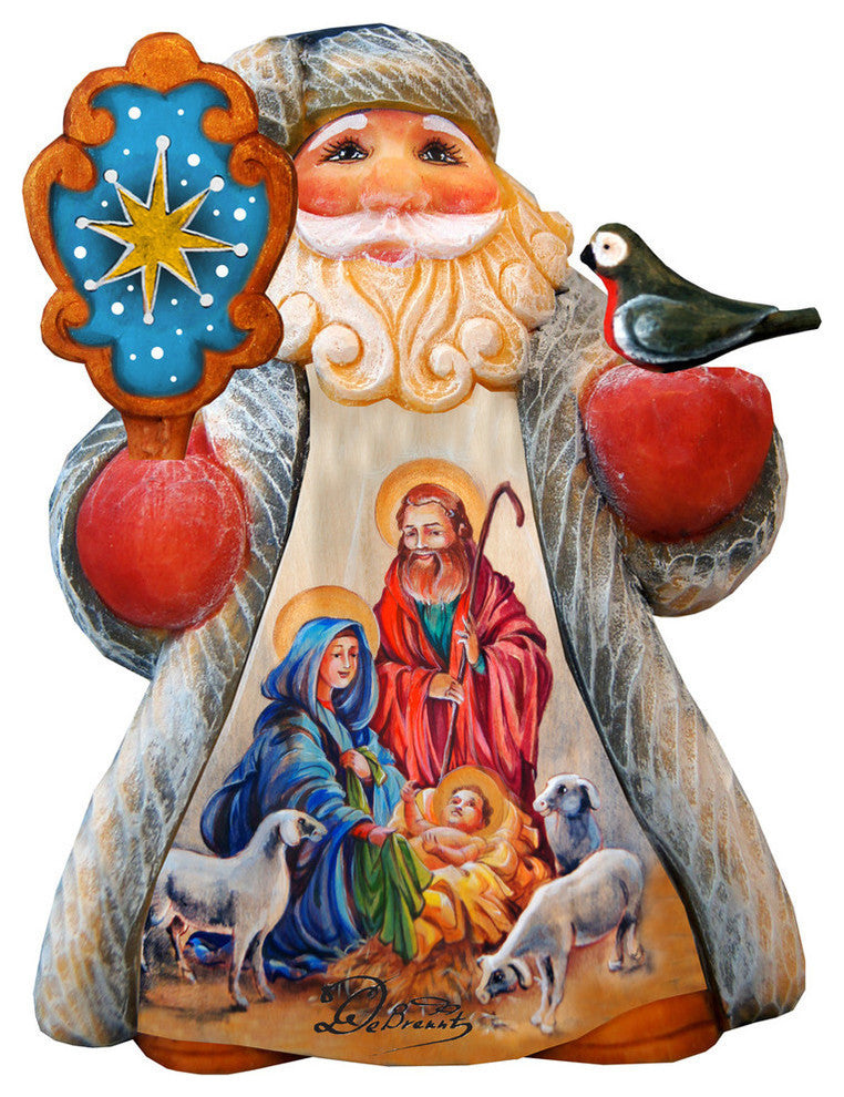 Hand Painted Nativity Santa Tiny Tale Figurine
