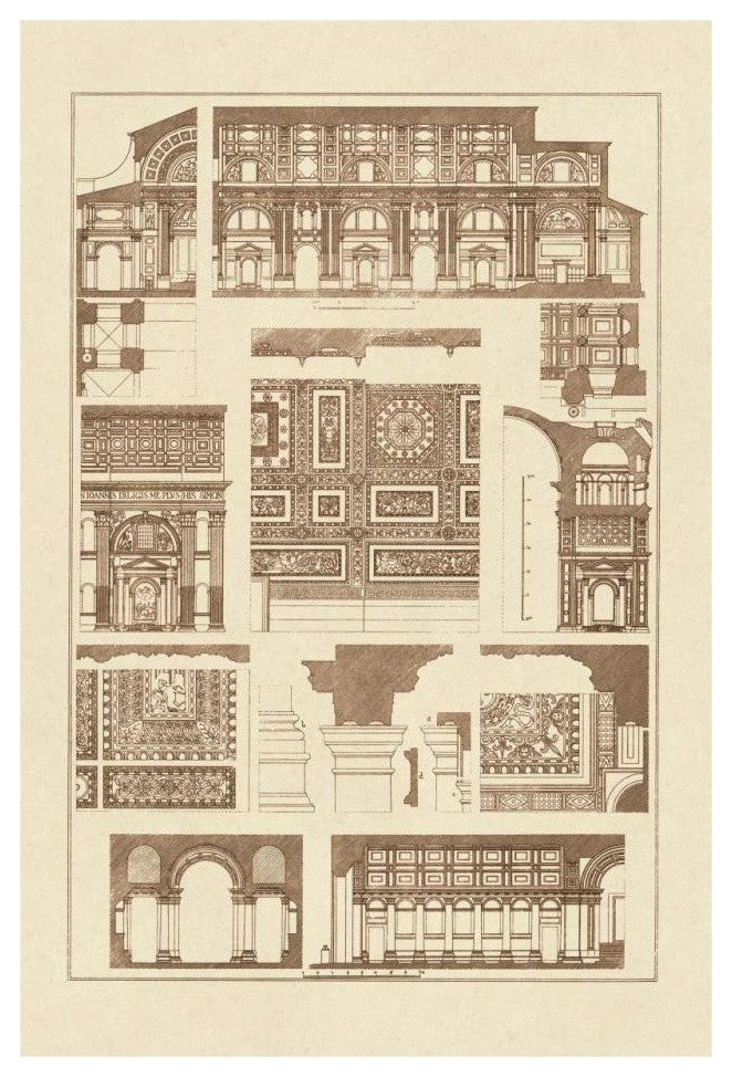 "Barrel Vaults of the Renaissance" Digital Paper Print by J. Buhlmann, 22"x32"