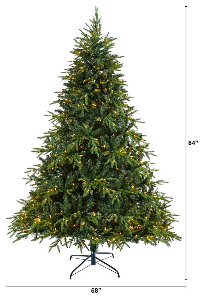 7ï¿½ Colorado Mountain Fir ï¿½Natural Lookï¿½ Christmas Tree / 500 Clear LED Lights
