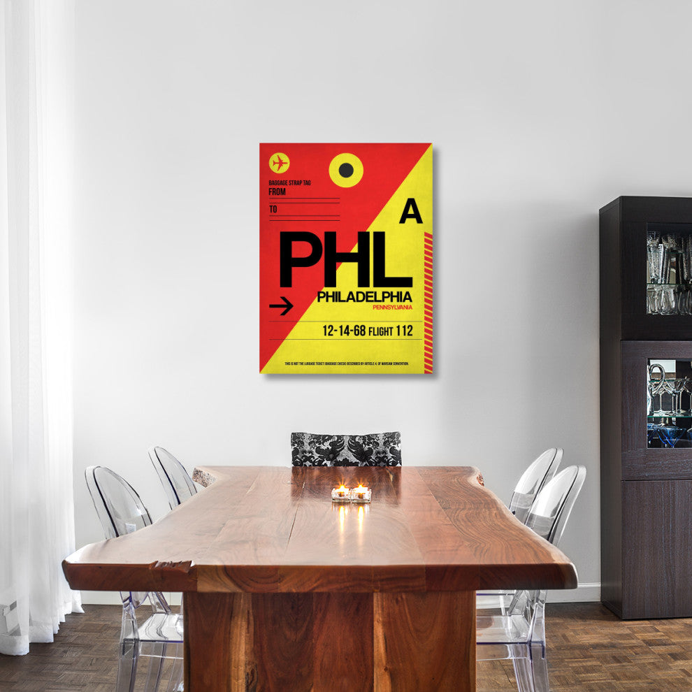 "PHL Philadelphia Luggage Tag 2" Fine Art Print