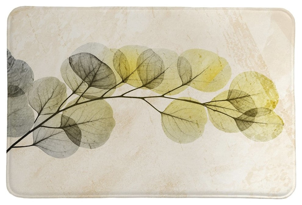Laural Home Smoky X-Ray of Eucalyptus Memory Foam Rug