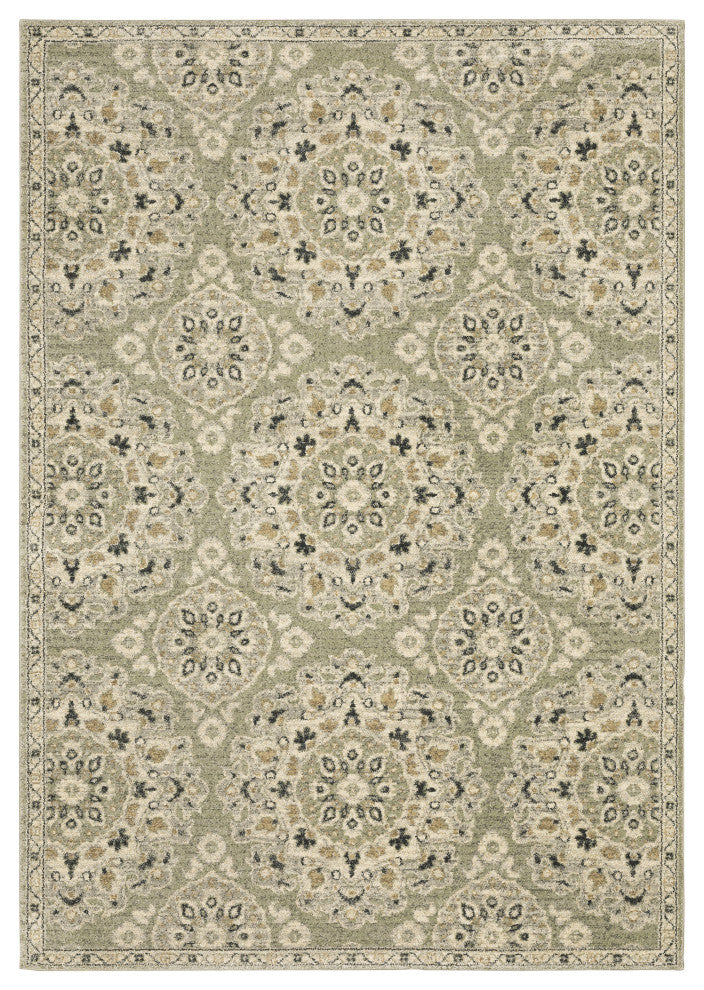 Oriental Weavers Florence Indoor Rug Sage/ Ivory 2'3" X 7'6"