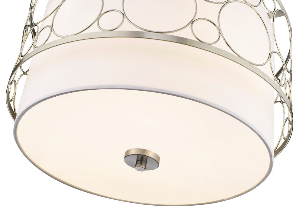 Zlite 197-17BN 3-Light Pendant, White