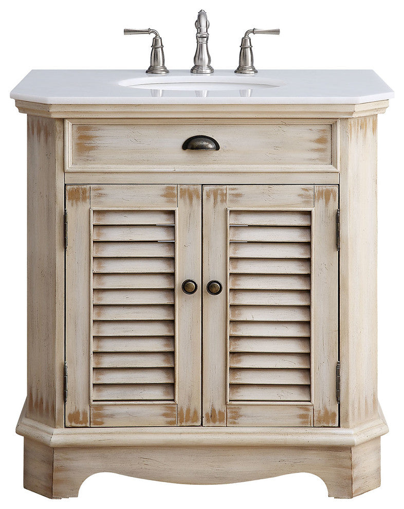 32" Fairfield Rustic Beige Bathroom Vanity