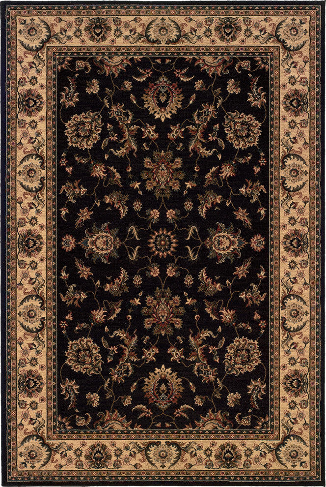 Oriental Weavers Ariana Black/Ivory Oriental Indoor Area Rug 10'X12'7"