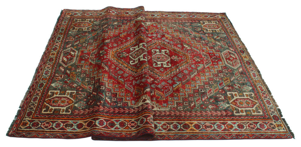 Fine Vintage Distressed Sondra Red Rug