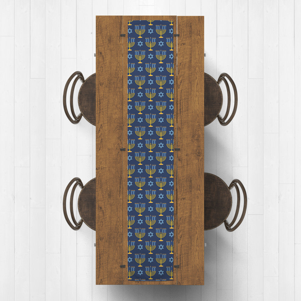 Menorah Print Table Runner, 16"x72"