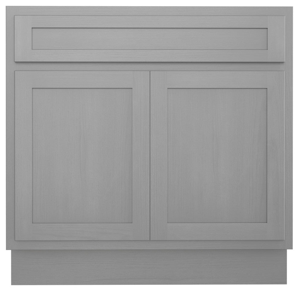 Vanity Art Vanity Base Cabinet, No Top, 33", Silver