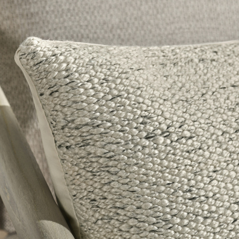 Stella Recycled Fabric Fabric Throw Pillow by Kosas Home, Ivory, 16x36