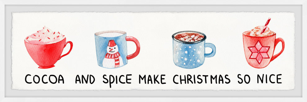 "Cocoa and Spice" Framed Painting Print, 45x15